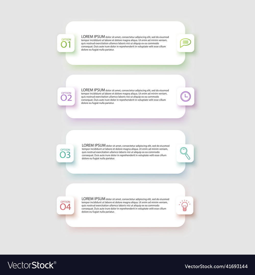 Business infographic template design with numbers Vector Image