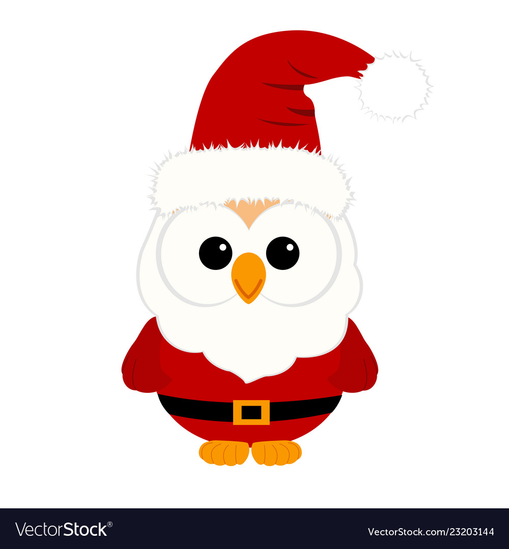 Download Christmas owl card funny owl in a suit Royalty Free Vector