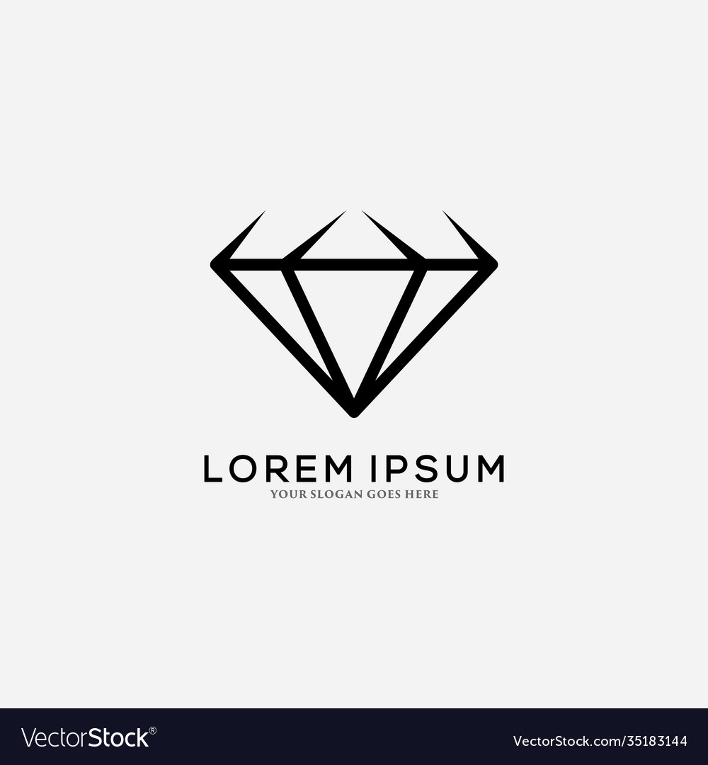 Diamond logo design template Royalty Free Vector Image