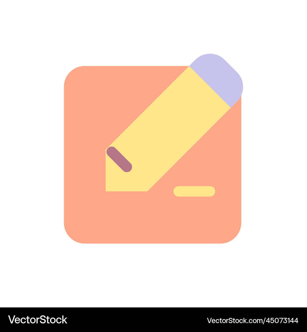 Edit text flat color ui icon Royalty Free Vector Image