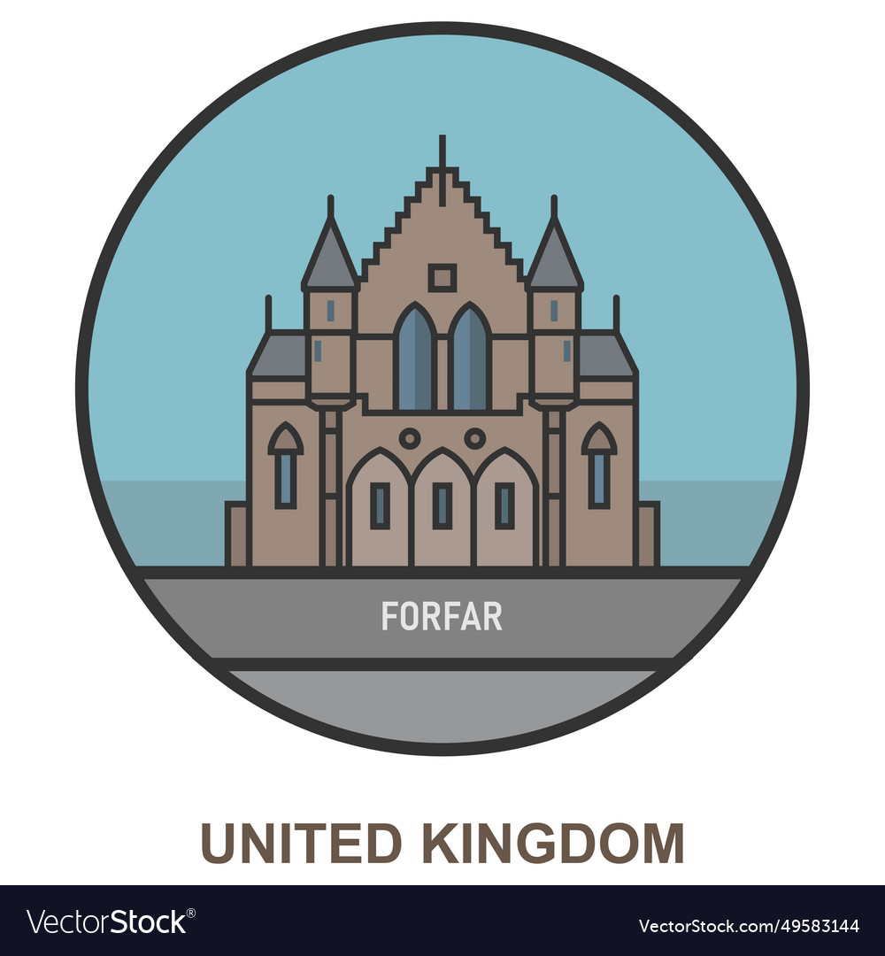 Forfar cities and towns in united kingdom Vector Image