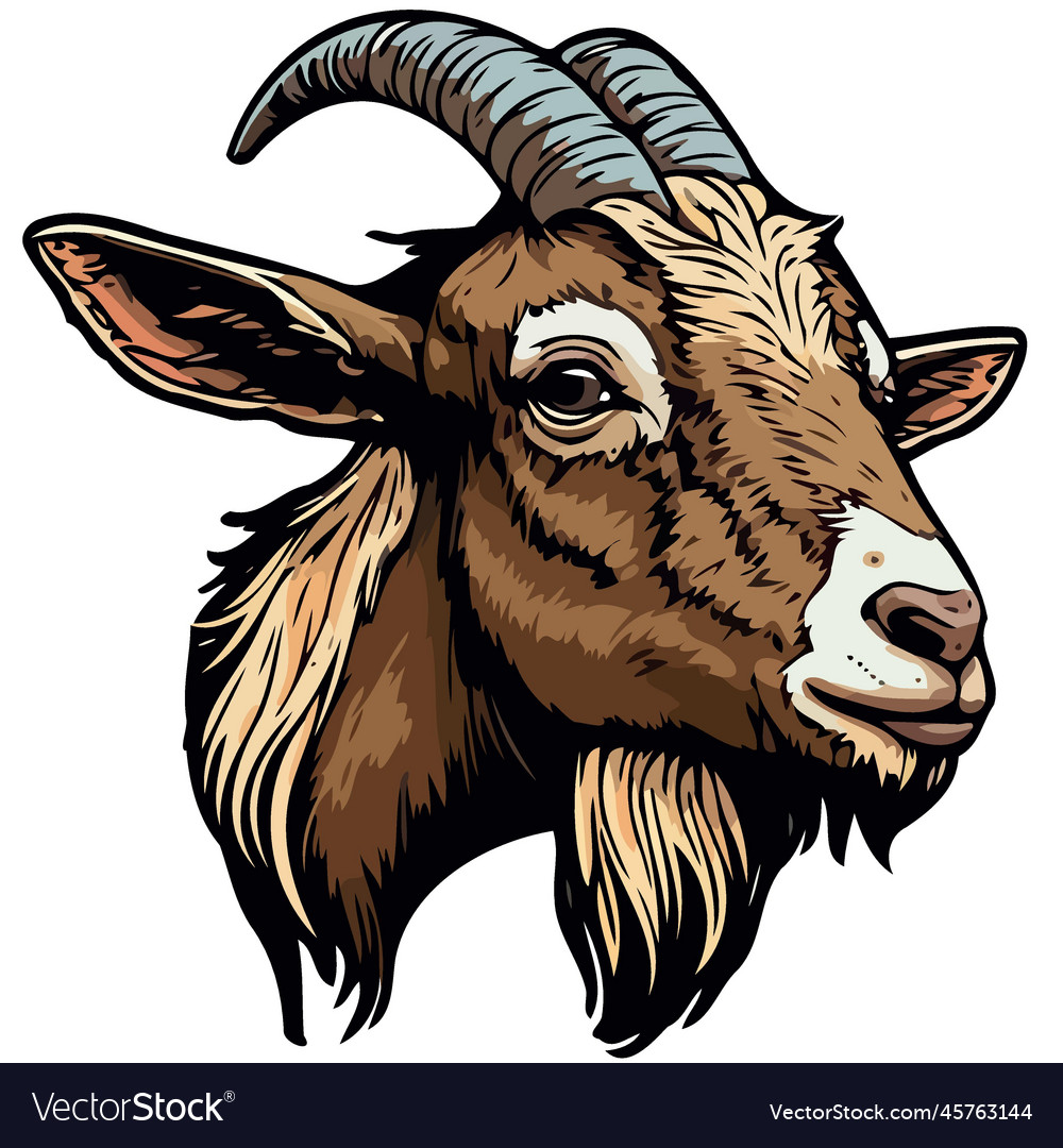 Goat mammal animal head Royalty Free Vector Image