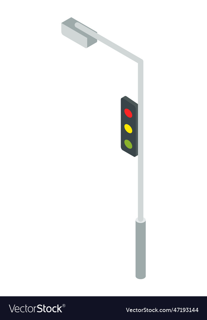 Isometric traffic light icon