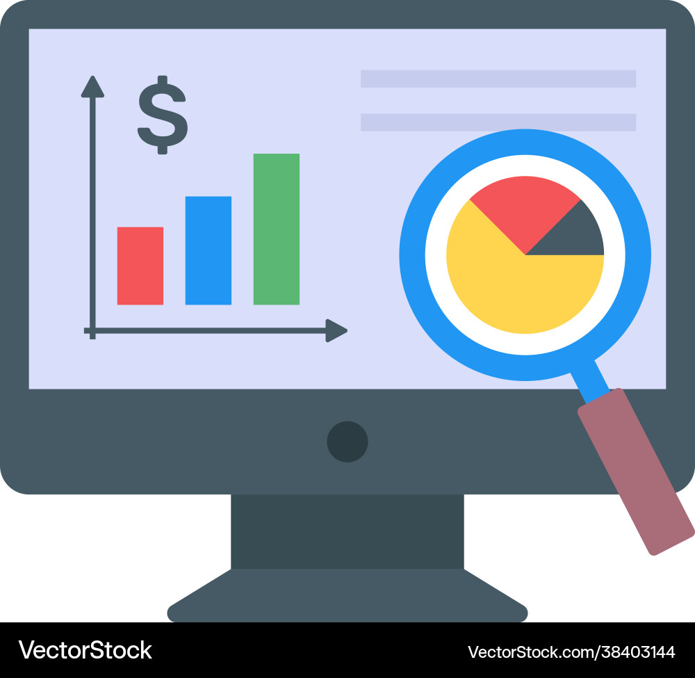 Online analysis Royalty Free Vector Image - VectorStock