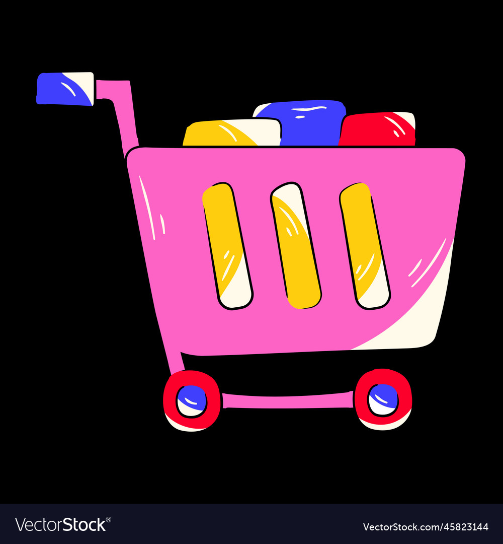 Shopping Trolley Royalty Free Vector Image Vectorstock