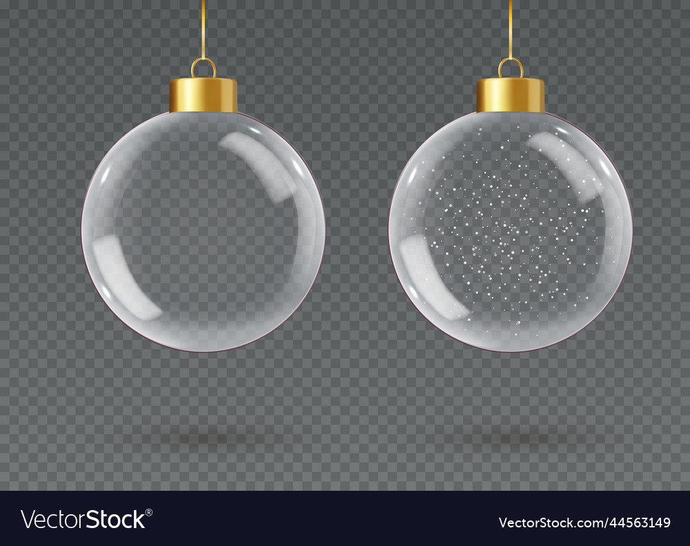 3d realistisches Hängeglas Weihnachtskugeln