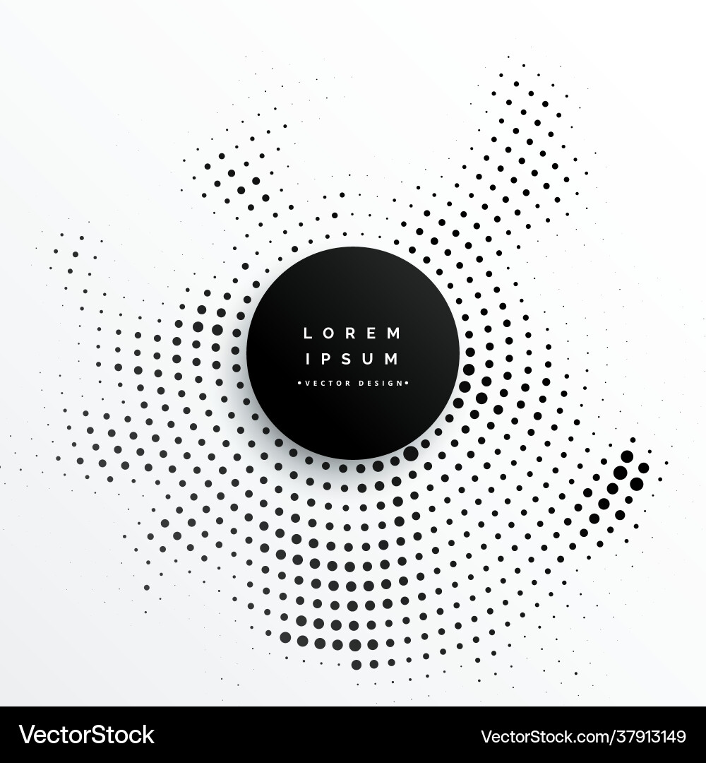 Circular halftone dots background design Vector Image