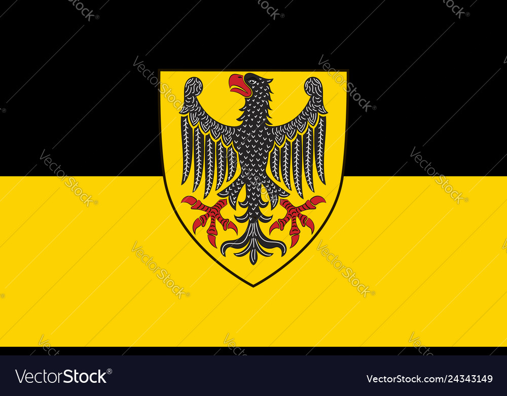 Flag of aachen city in north rhine-westphalia