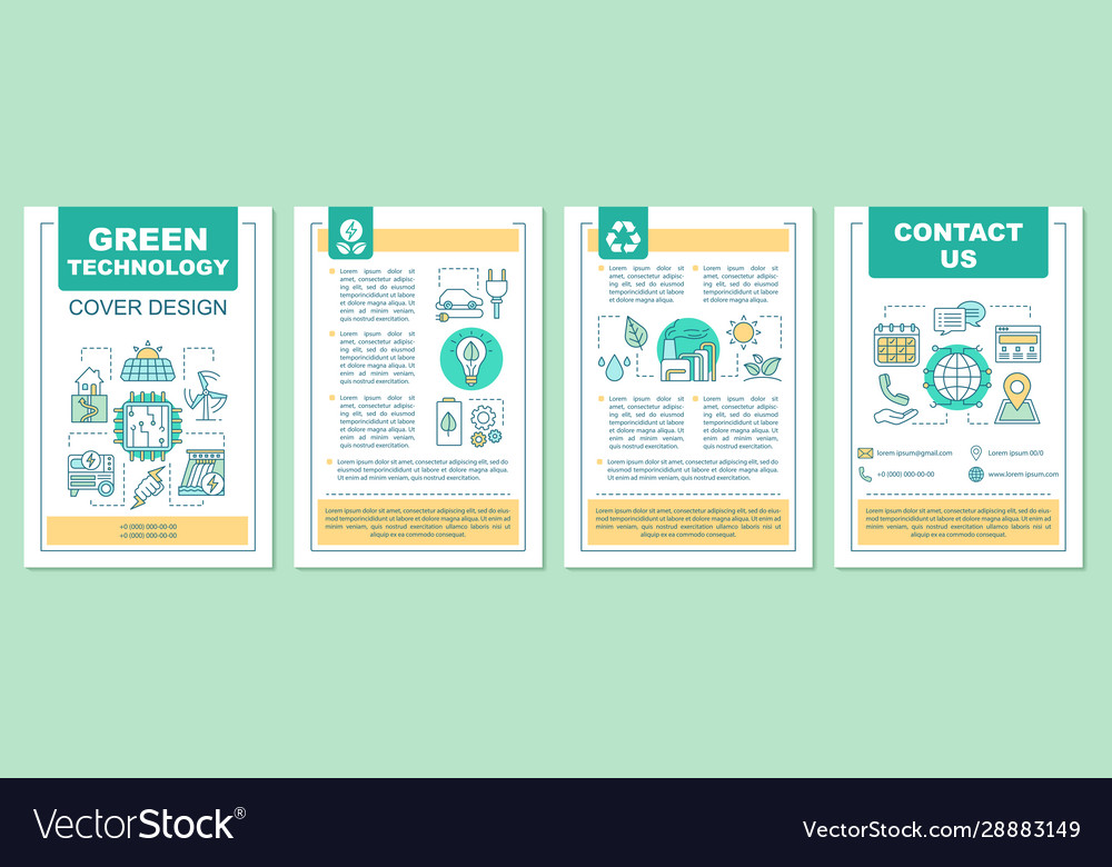 Green technology brochure template layout