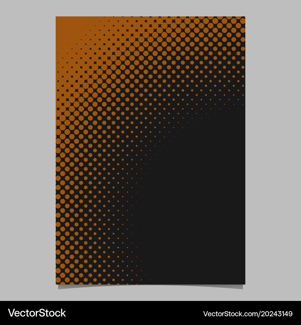 Halftone circle pattern background flyer template Vector Image