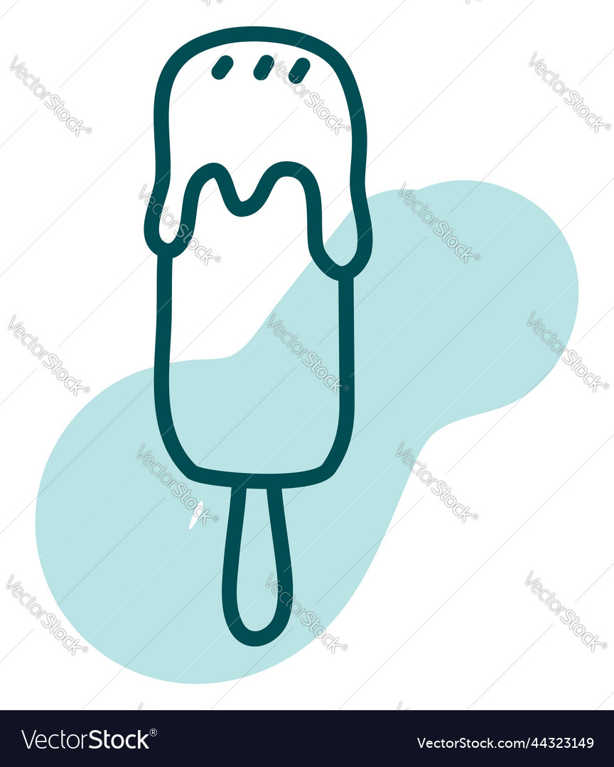 Holiday ice cream on a white background