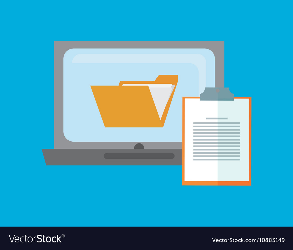 Laptop computer and cloud storage icon Royalty Free Vector