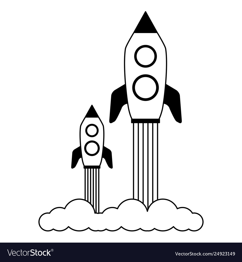 Launch rockets spaceship