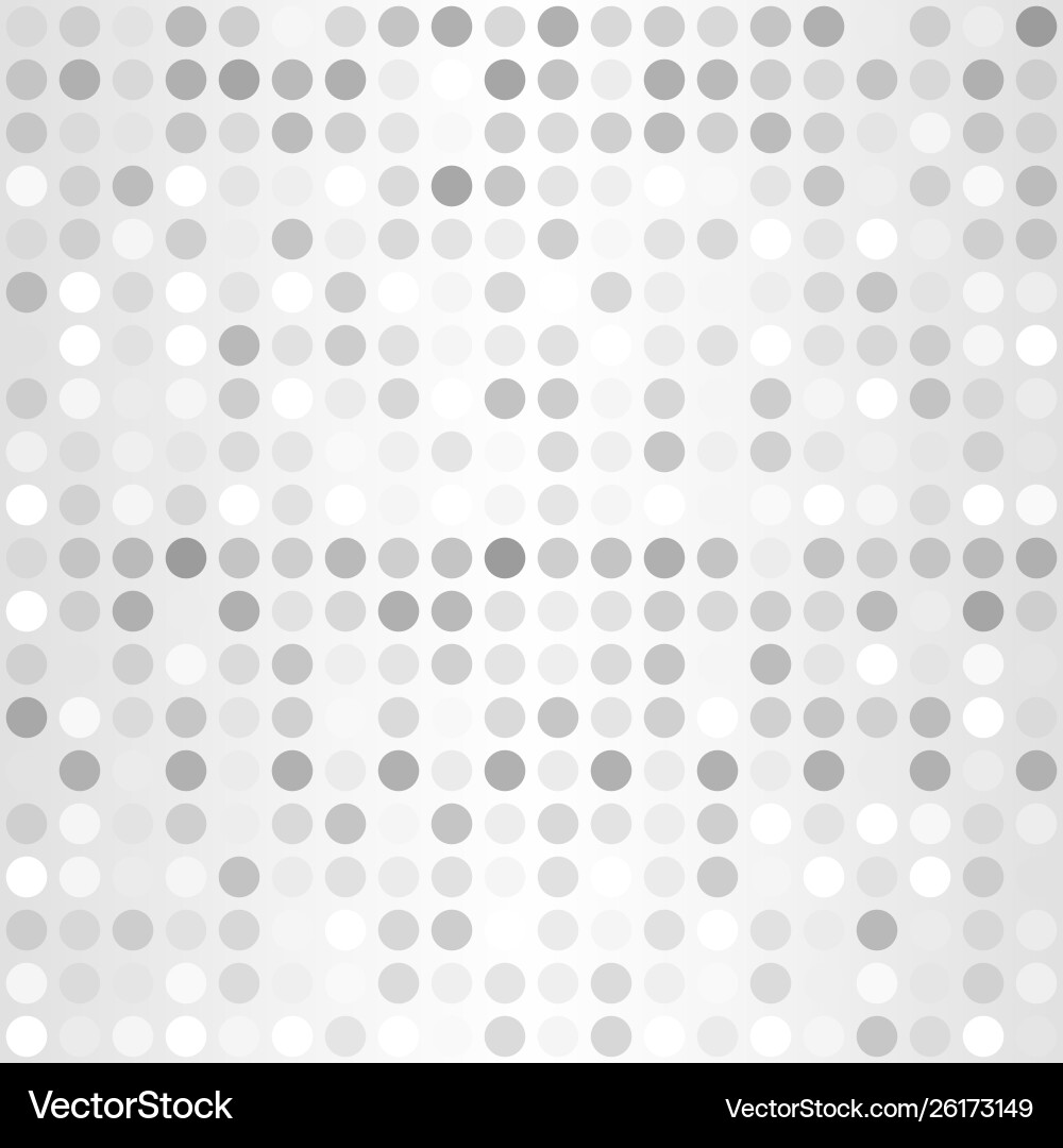 Polka dot pattern seamless silver background Vector Image