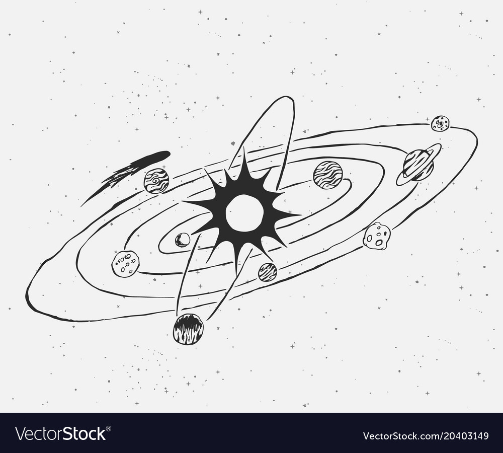 Solar System Doodle Art