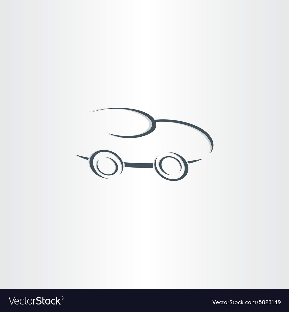 Sport racing car stylized icon