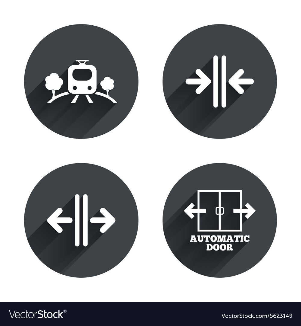 Train Railway Icon Automatic Door Symbol Vector Image