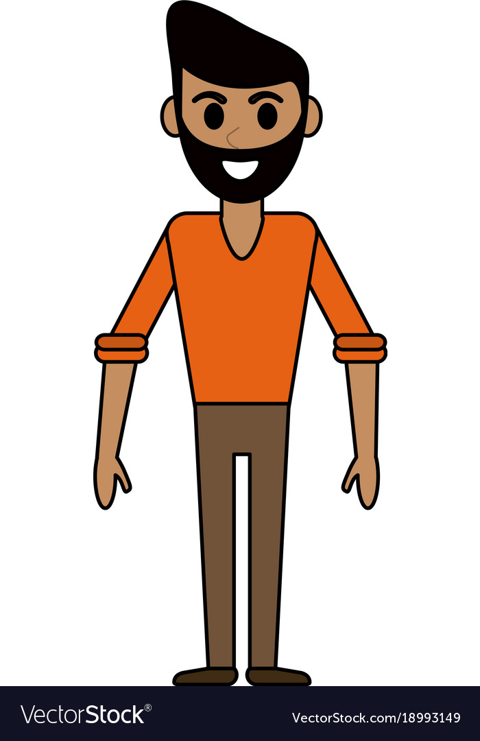 Young man avatar cartoon Royalty Free Vector Image