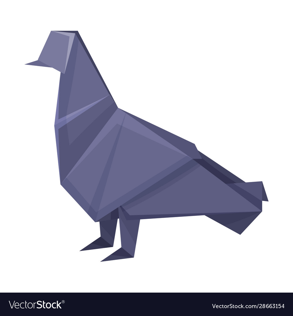 Origami paper bird made