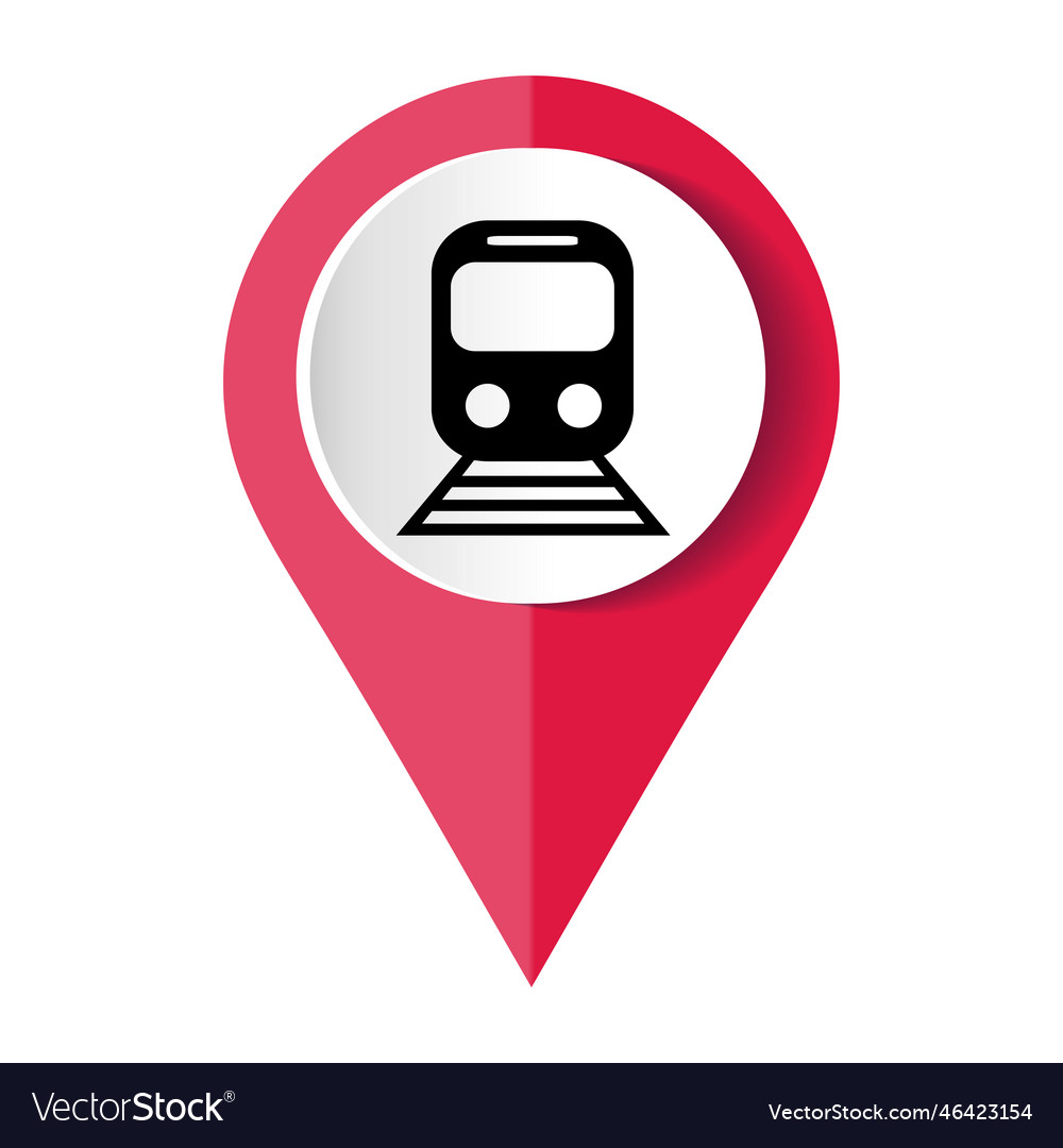 Railway train subway transportation icon