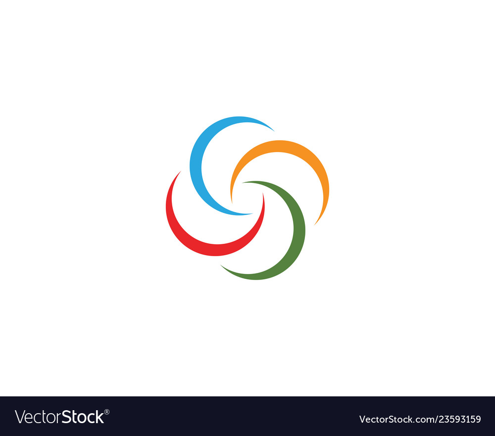 Circle logo and symbols Royalty Free Vector Image