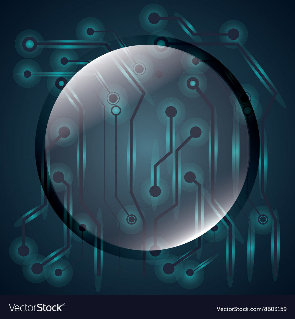 Circuit board design technology and electronic Vector Image