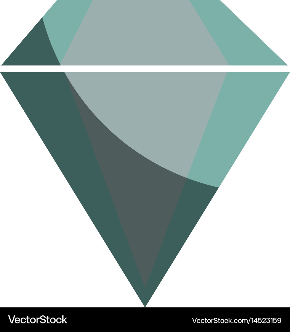 Diamond gem isolated icon Royalty Free Vector Image