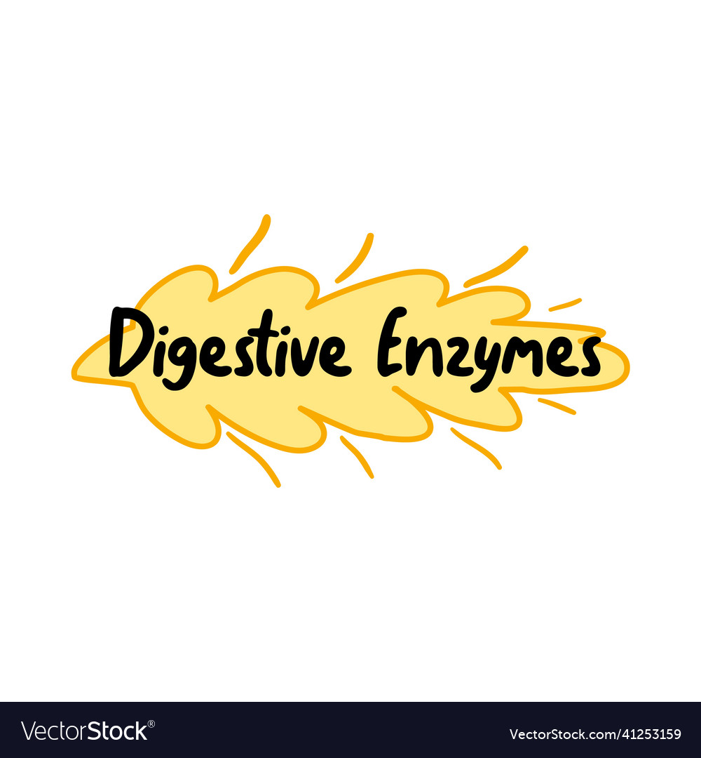 Digestive enzymes label nutrient quality sticker