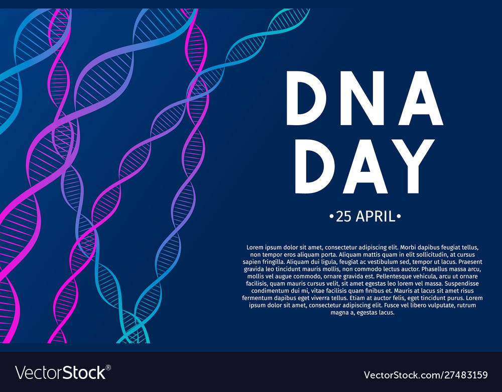 Dna Tagestypografie Poster Wissenschaft Konzept Neon