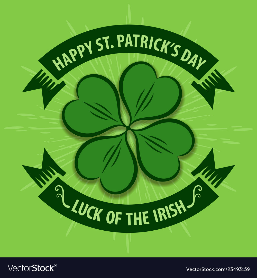 St patricks day poster banner label or badge