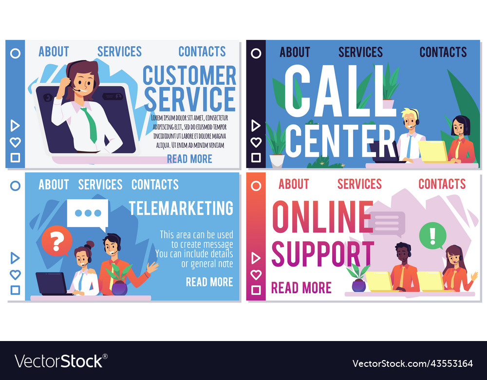 Customers service online and telemarketing web