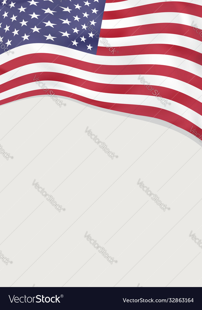 Leaflet design with flag united states Royalty Free Vector