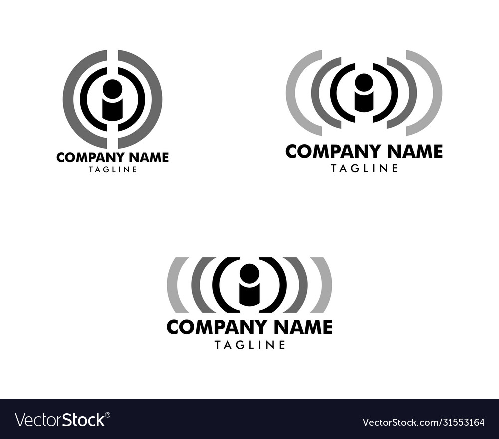 Set sound people logo template design