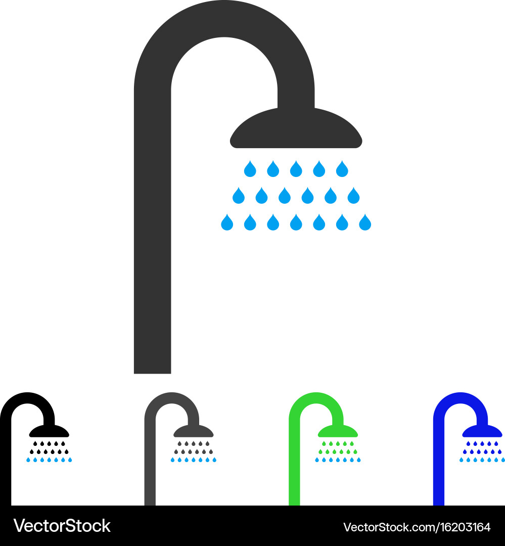 Shower flat icon Royalty Free Vector Image - VectorStock