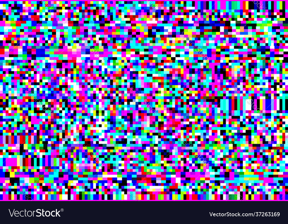 Pixel Glitch Pattern. Vector Background. Abstrac Glitch Texture