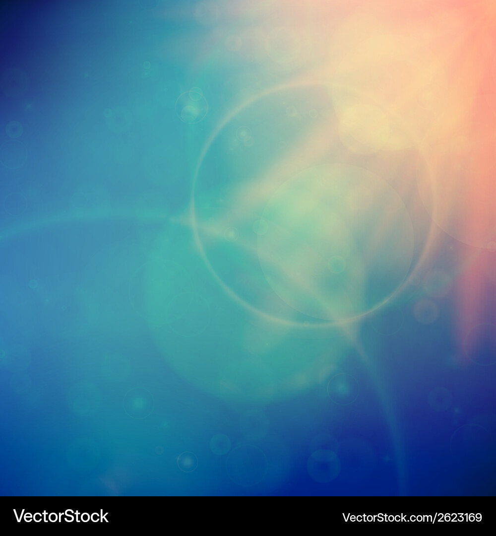 Abstract Sunset on sky with lenses flare Vector Image