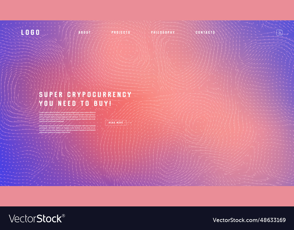 Landing page abstract design with field