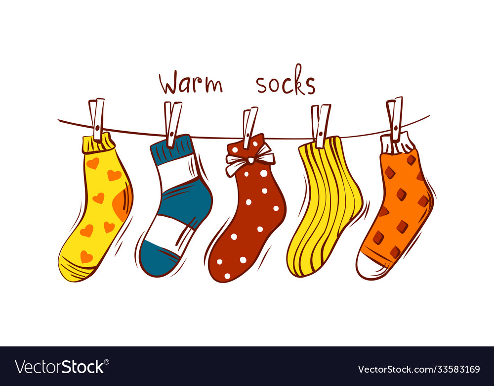 Scandinavian interior - hanging gift socks