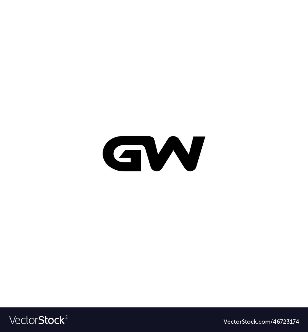 Creative gw letter with luxury concept