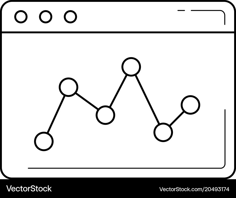 Data analytics line icon Royalty Free Vector Image