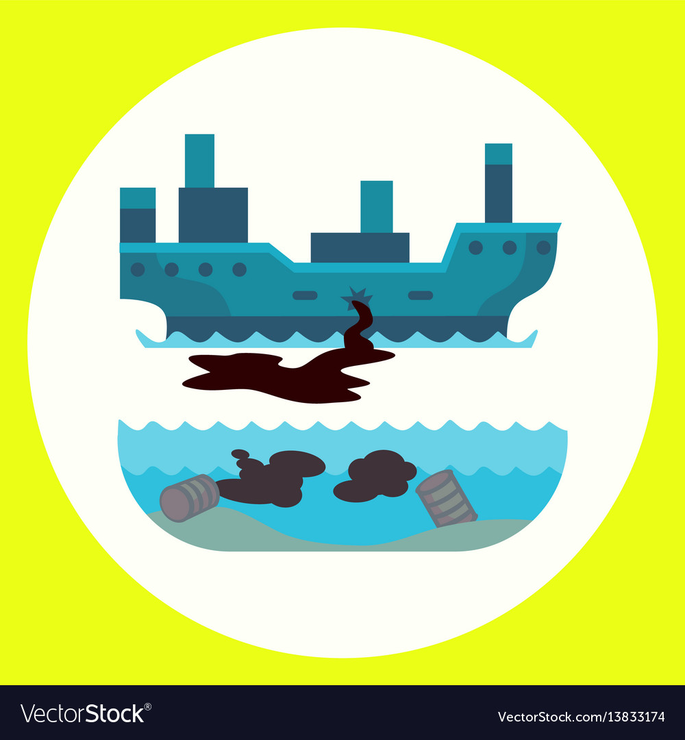 Ecological problems environmental oil pollution of