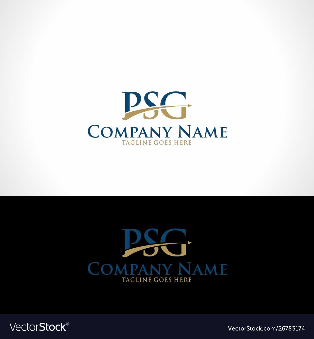 Financial service creative letter psg logo Vector Image
