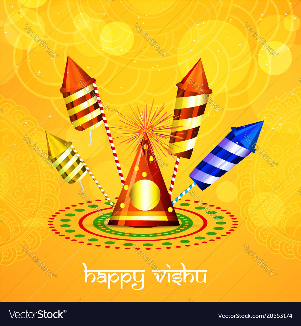 Hindu festival vishu background Royalty Free Vector Image