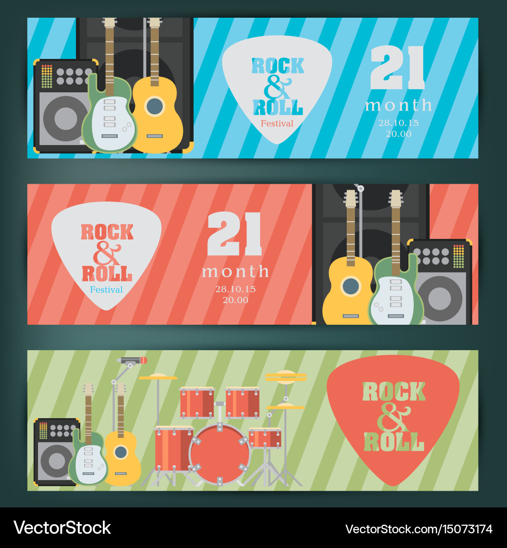 Music Banner Background Royalty Free Vector Image