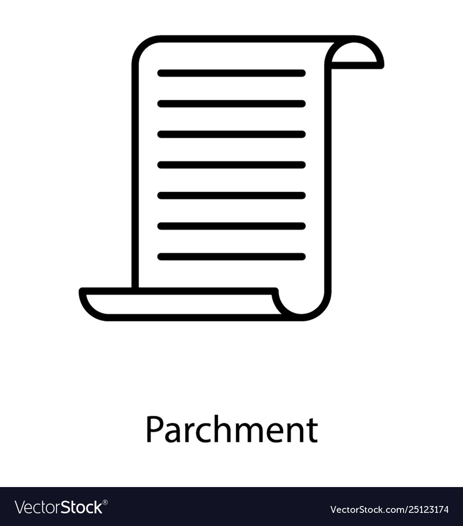 Parchment line icon design