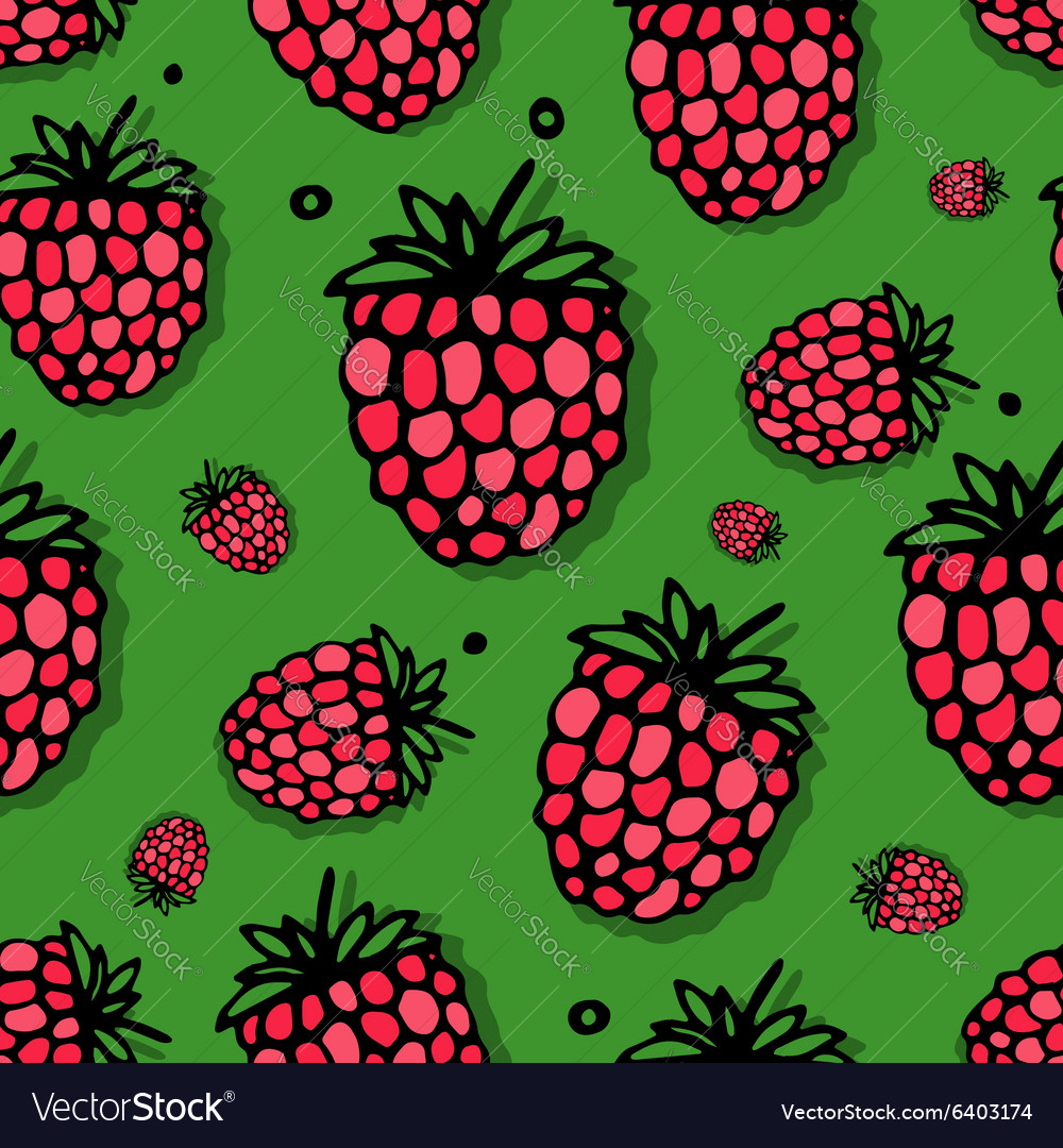 Raspberry seamless pattern for your design