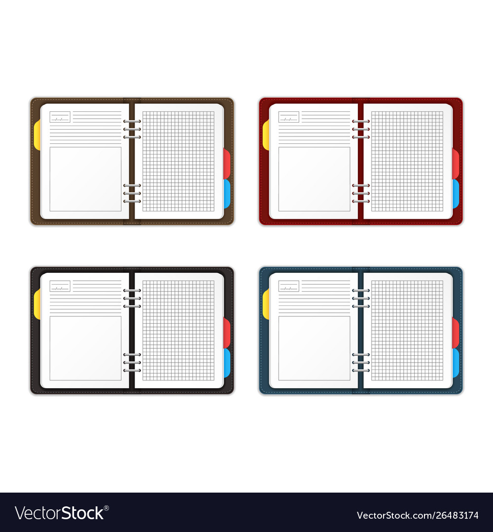 Realistic Detailed 3d Empty Template Organizer Vector Image