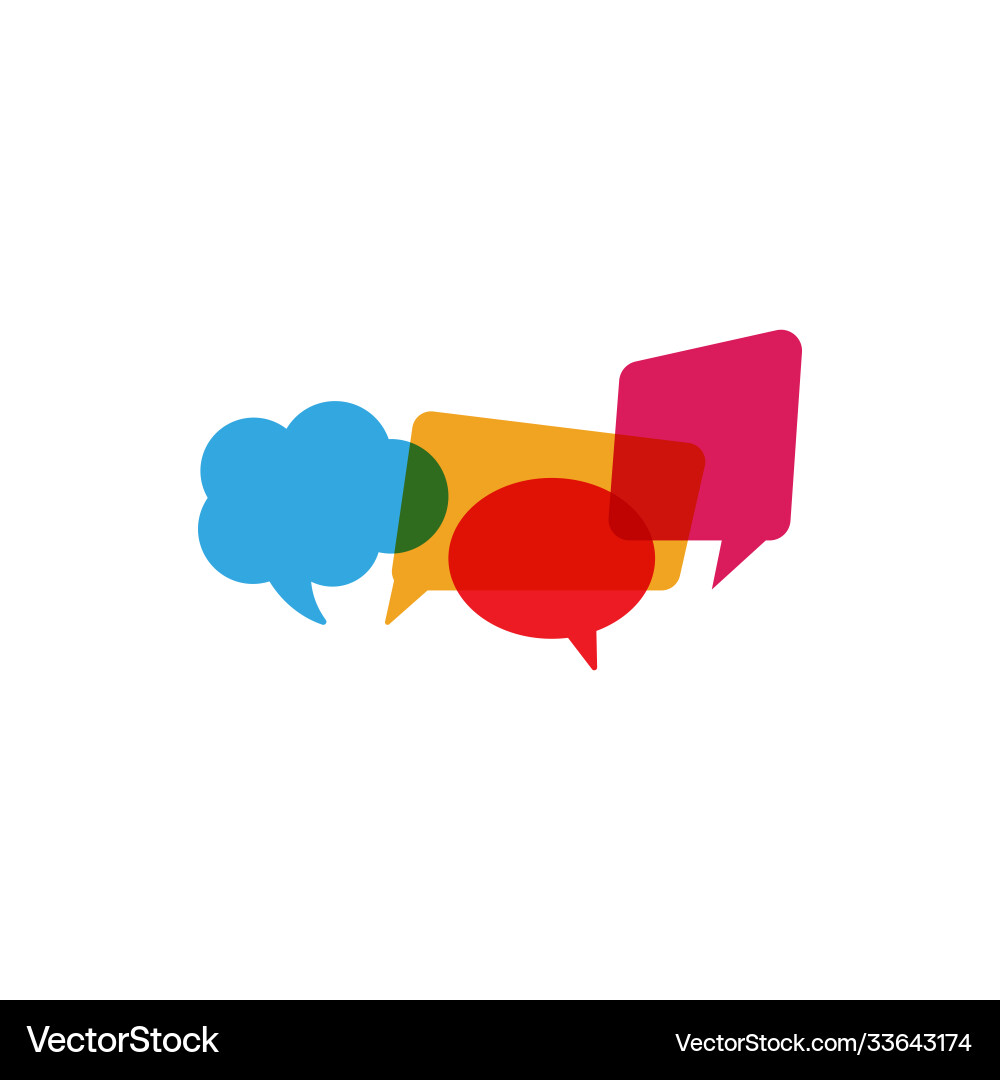 Speech bubble icon logo Royalty Free Vector Image