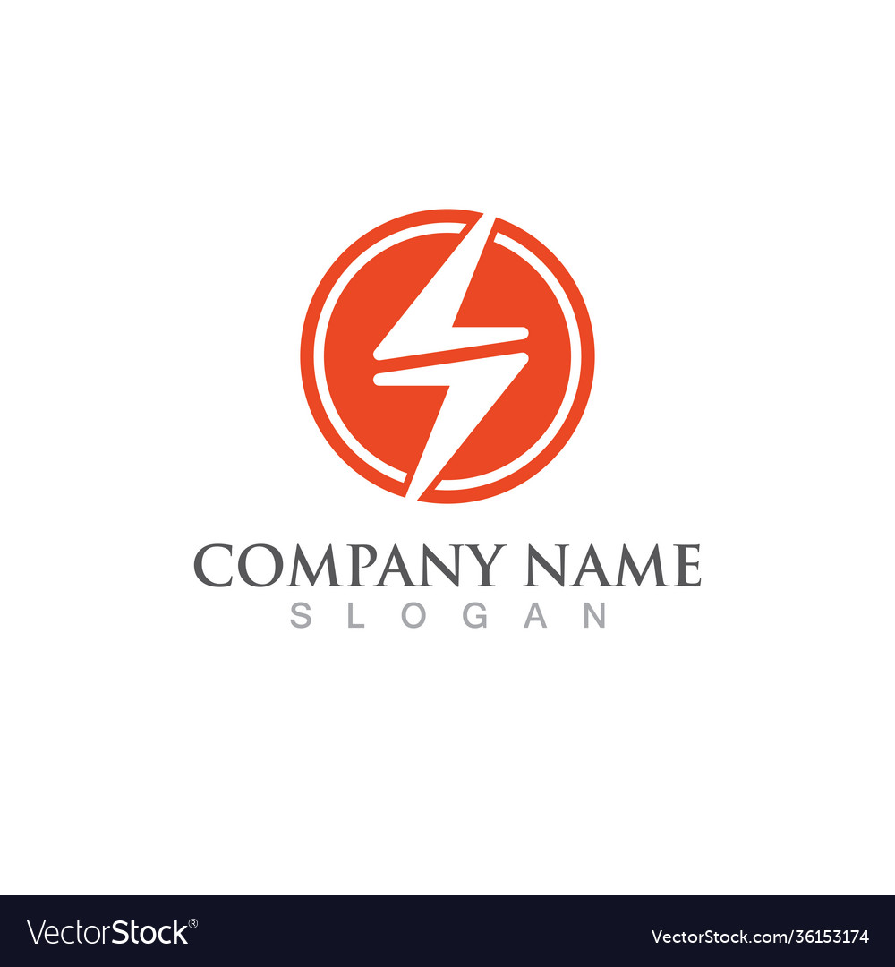 Thunderbolt logo and symbol image Royalty Free Vector Image