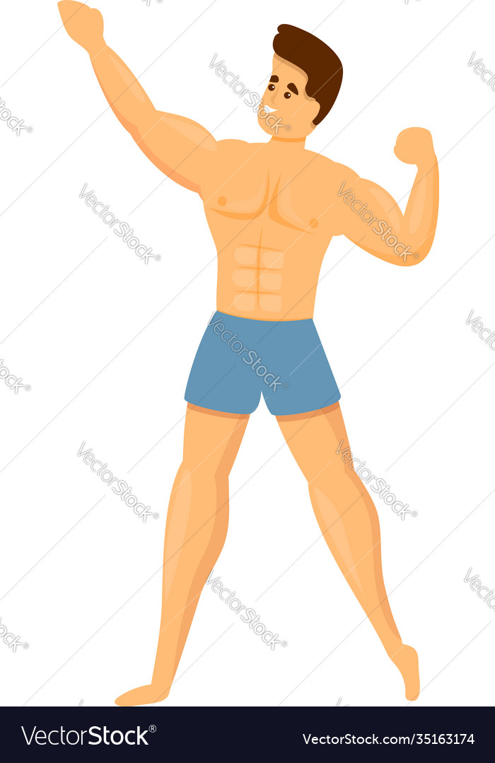Young bodybuilder icon cartoon style Royalty Free Vector Young bodybuilder icon cartoon style Royalty Free Vector